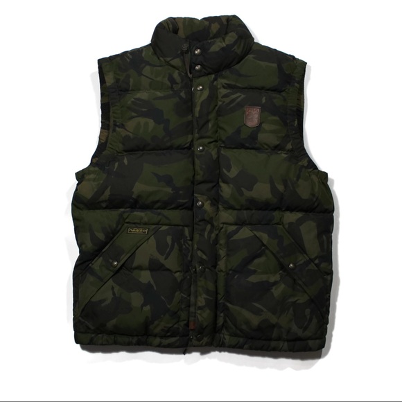 camo polo vest